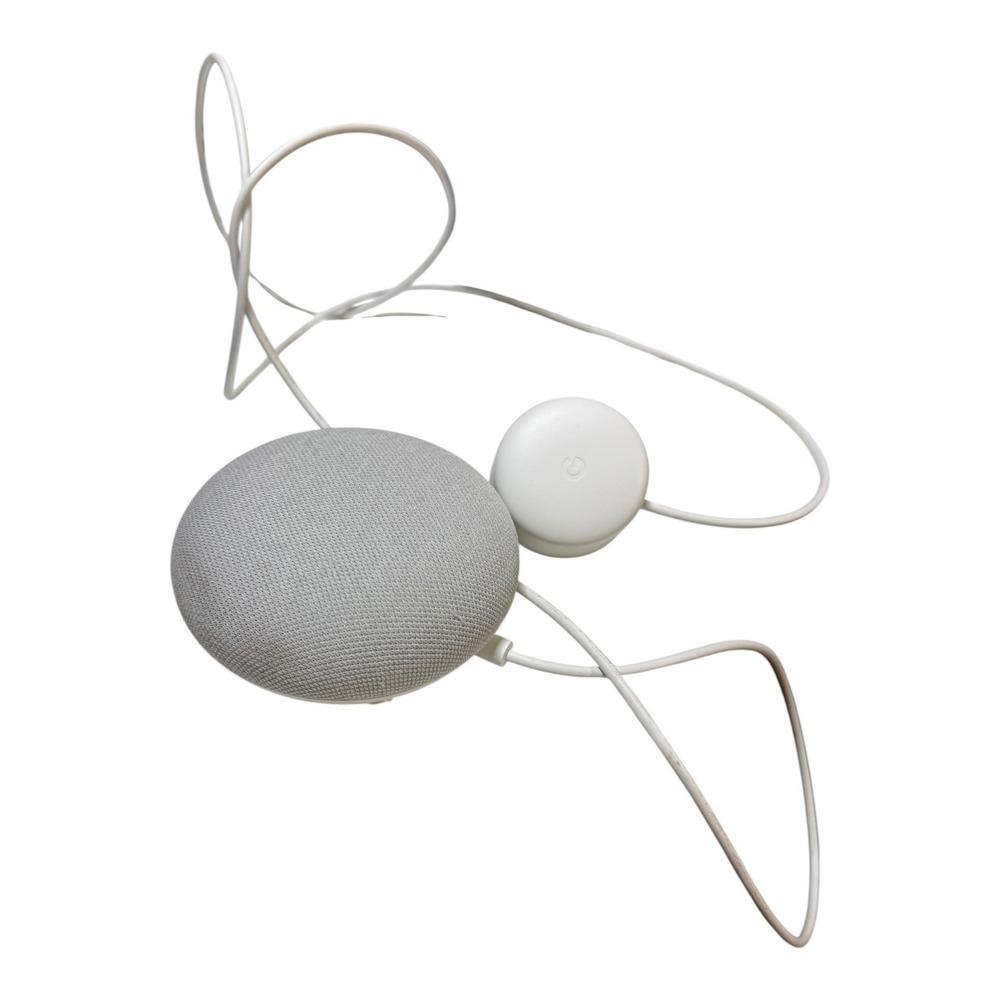 Google Home Mini Smart Speaker Chalk H0A with Power Cable